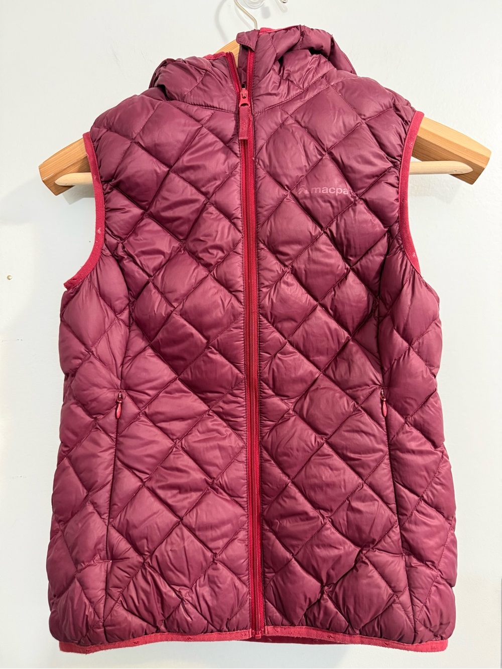 Macpac New Zealand Hooded Down Feather Vest